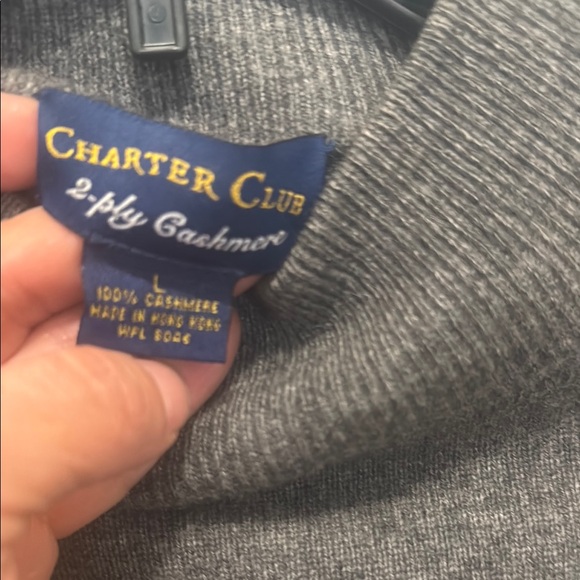 Charter Club Gray Turtleneck Sweater Smooth Knit - Picture 3 of 10